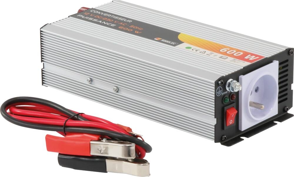 Convertisseur 12V DC/230V AC - 1200W max - SODELEC 05118